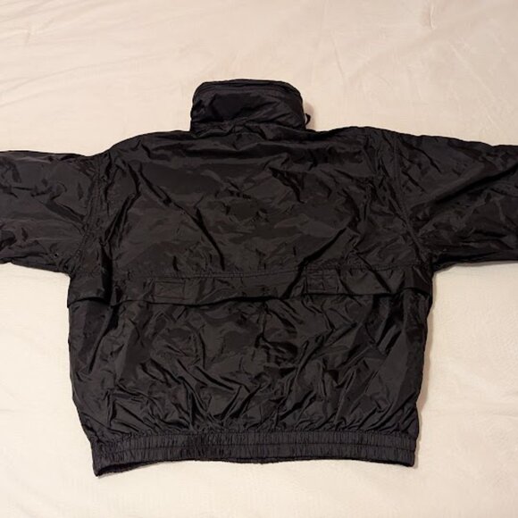 NBC Black Windbreaker Jacket Swingster XL Packable Hood - Picture 3 of 6